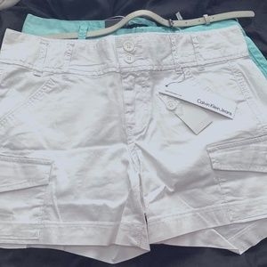 Ladies shorts by Calvin Klein Jeans NWT white size 6